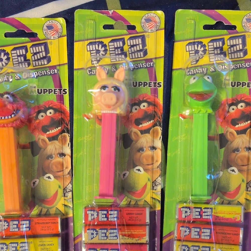 PEZ Muppets Candy Dispenser Set - Miss Piggy, Kermit And Animal